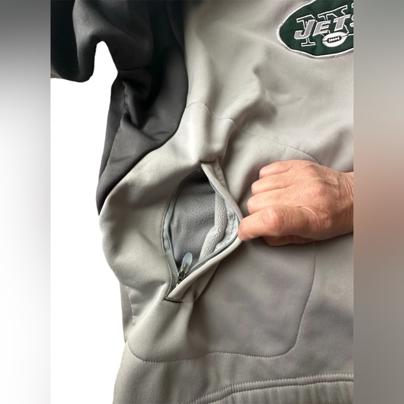 Men’s NY Jets Football NFL Team Apparel Pullover Quarter Zip XL Lined Shirt - Picture 8 of 13